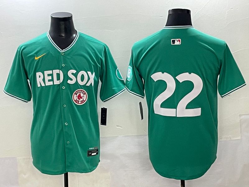 Men 2025 Boston Red Sox #22 No Name Green Joint Name Nike MLB Jersey style 11->boston red sox->MLB Jersey